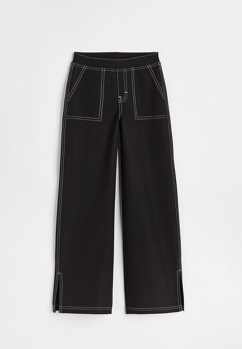 H&M - Wide fit trousers - black