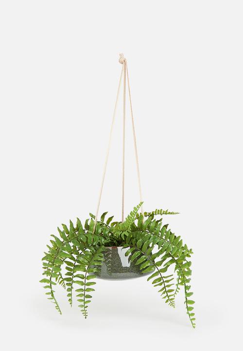 Present Time - Hanging pot unique - green