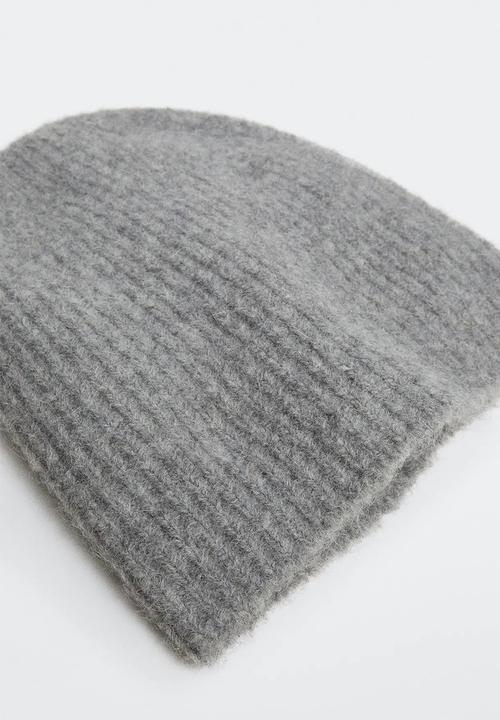 MANGO - Quilted bucket - medium heather grey