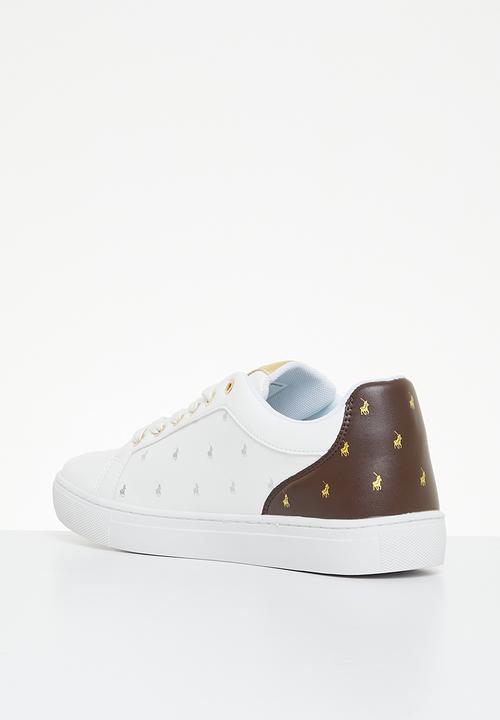 POLO - Tonal monogram sneaker - white