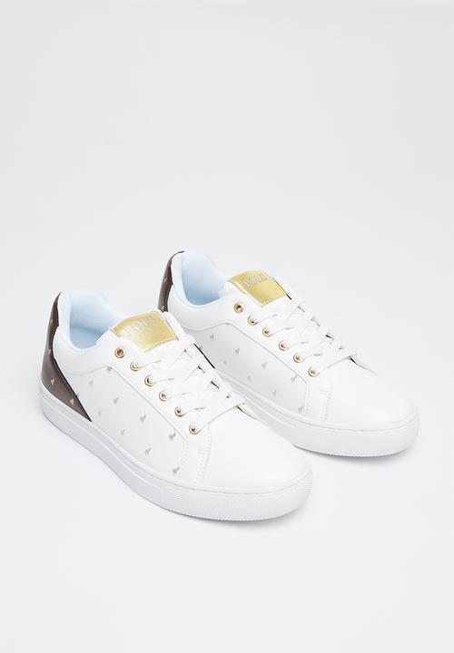 POLO - Tonal monogram sneaker - white