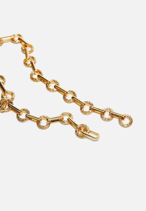 MANGO - Combined chain necklace valentina - gold