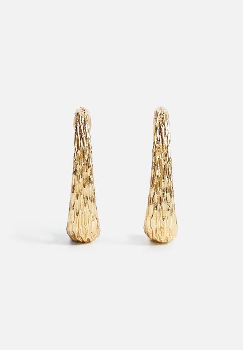 MANGO - Textured earrings virginia - gold
