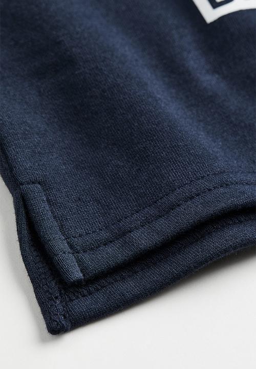 H&M - Printed hoodie - dark blue/dinosaur