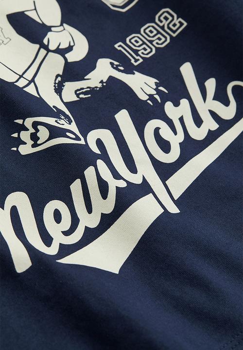 H&M - Cotton jersey top - dark blue/new york
