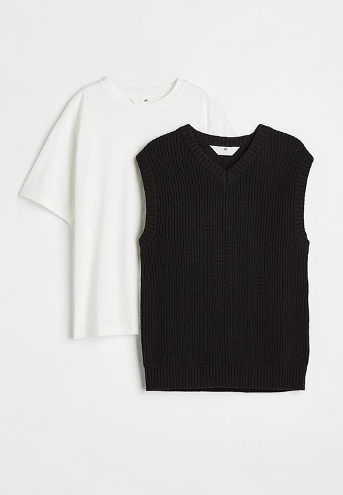H&M - 2 Piece set - black/white