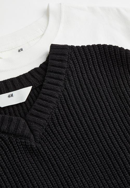 H&M - 2 Piece set - black/white