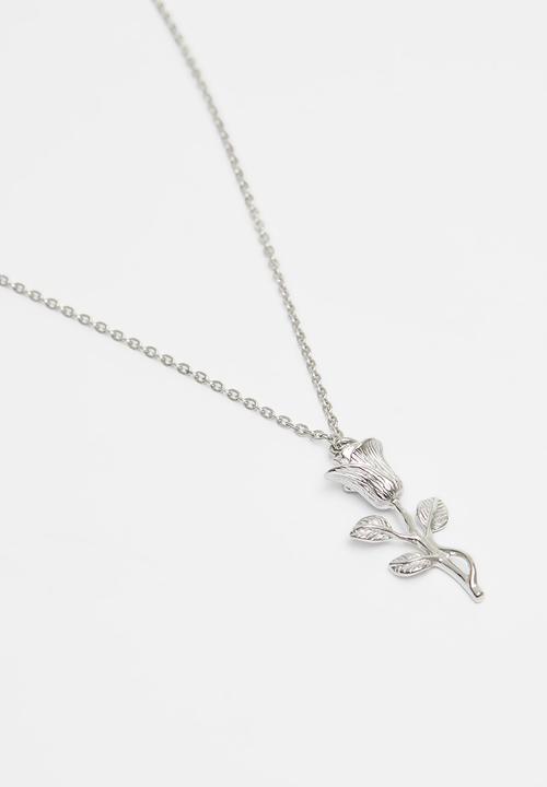 ERA by DJ Zinhle - Rose pendant necklace - silver 