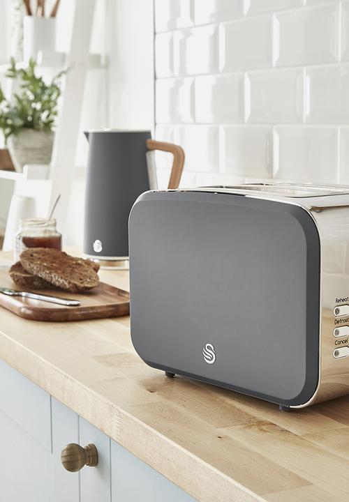 Swan - Nordic Kettle & 2 Slice Toaster - Slate Grey