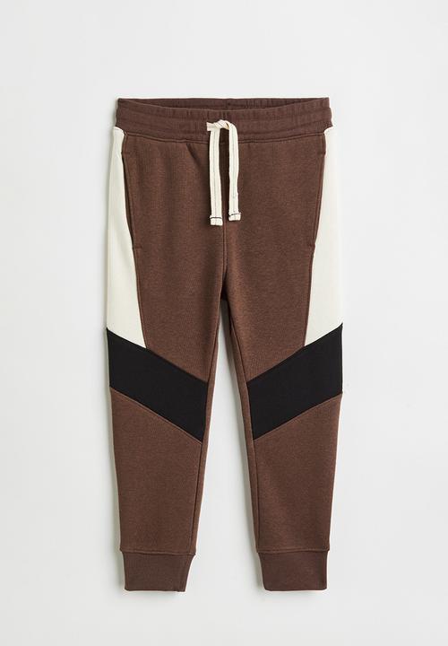 H&M - Joggers - brown/block-coloured