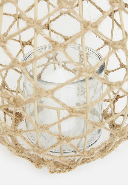 H&S - Pela Metal wire lantern- natural