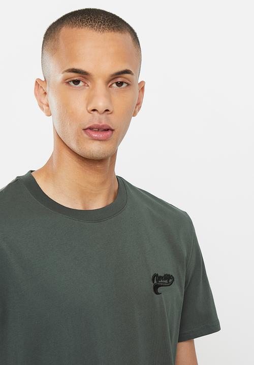 Vertigo - Mens vertigo embroidered crew tee short sleeve - dark shadow