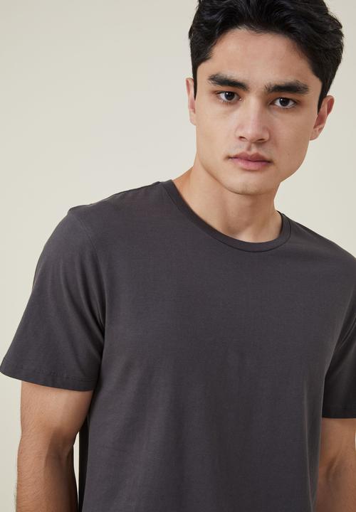 Cotton On - Organic longline T-shirt - faded slate