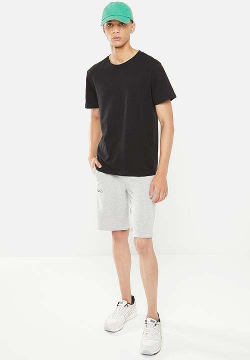 Aca Joe - Mens aca joe small logo shorts - grey melange