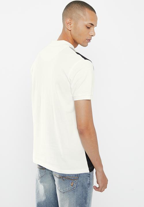 POLO - Men colourblock ss golfer - black