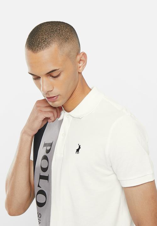 POLO - Men colourblock ss golfer - black
