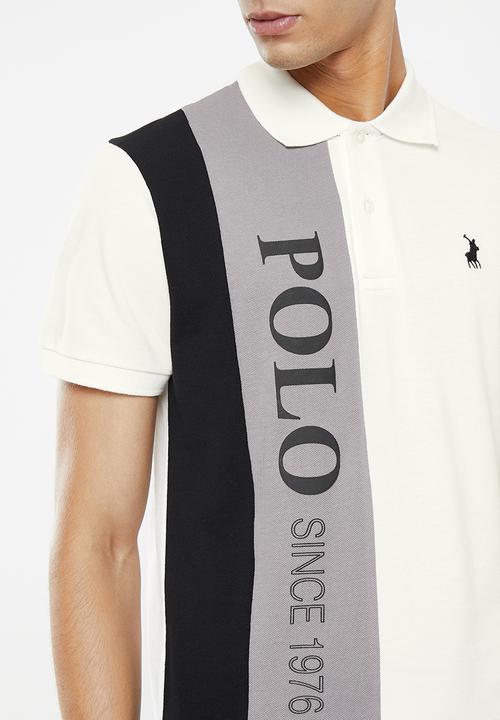 POLO - Men colourblock ss golfer - black