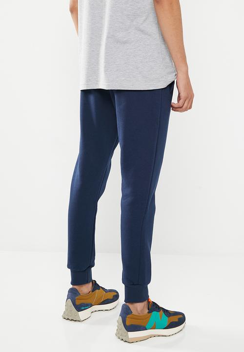 Aca Joe - Mens aca joe flock emblem fleece jogger - navy