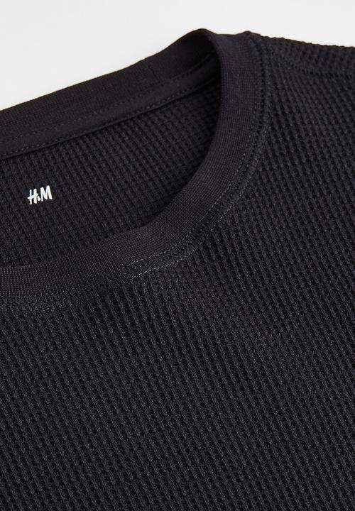 H&M - Jersey top slim fit - black