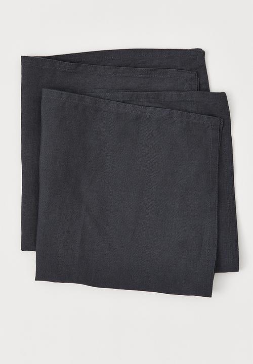 H&M - 2-pack linen napkins - grey