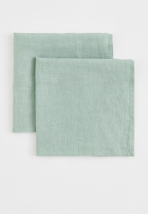 H&M - 2-pack linen napkins - turquoise