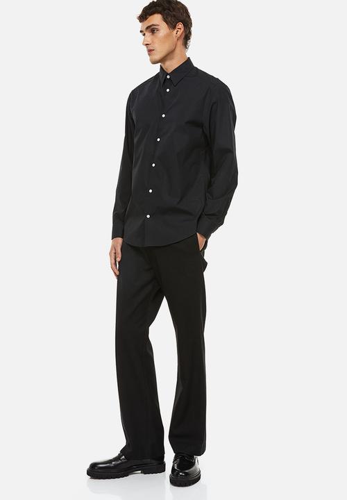 H&M - Regular fit cotton shirt - black