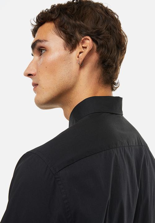 H&M - Regular fit cotton shirt - black