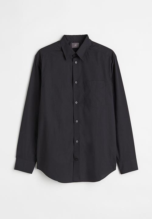 H&M - Regular fit cotton shirt - black