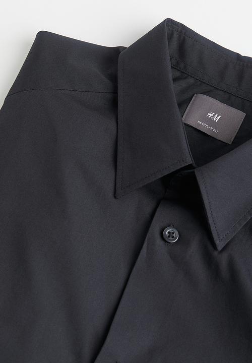 H&M - Regular fit cotton shirt - black