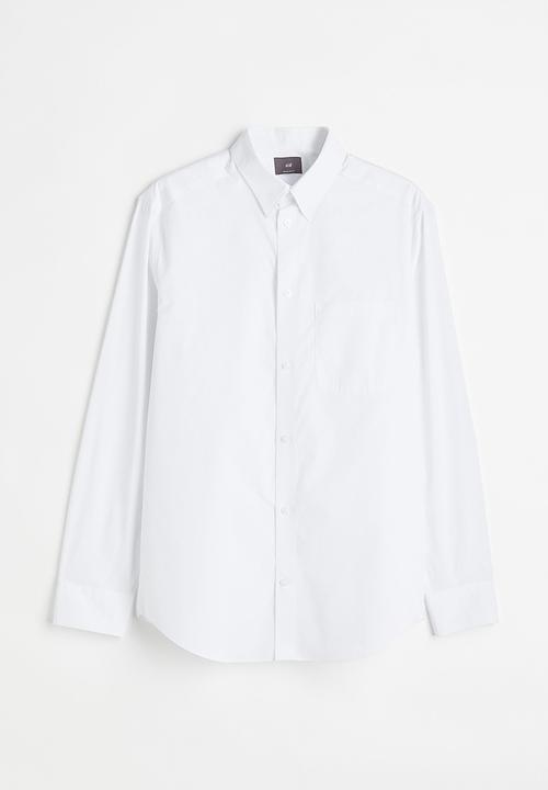 H&M - Regular fit cotton shirt - white