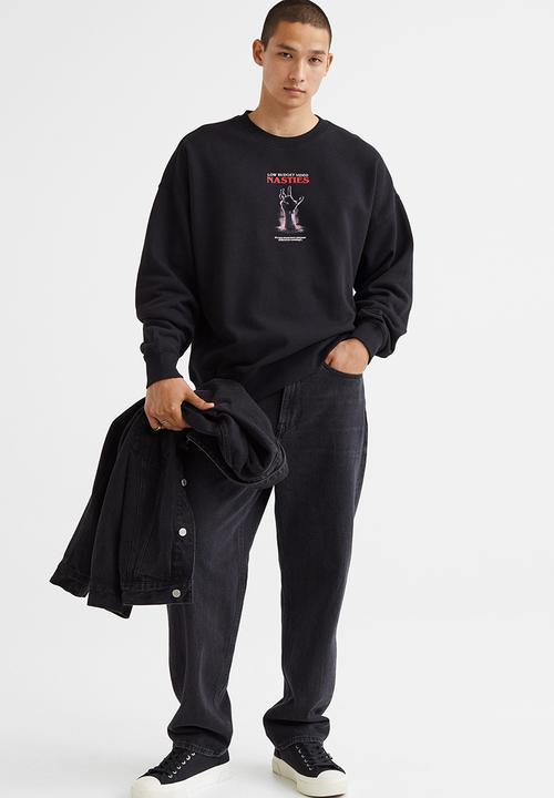 H&M - Relaxed fit sweatshirt - black/nasties