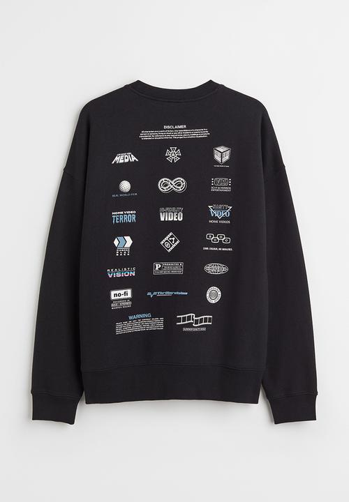 H&M - Relaxed fit sweatshirt - black/nasties
