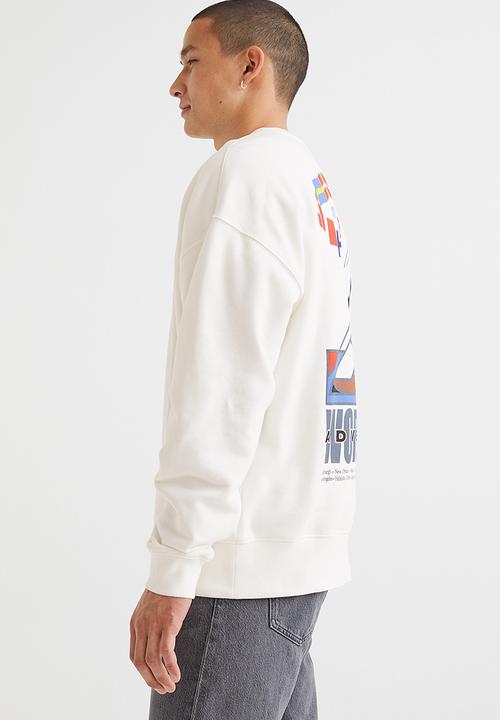 H&M - Relaxed fit sweatshirt - cream/yacht race