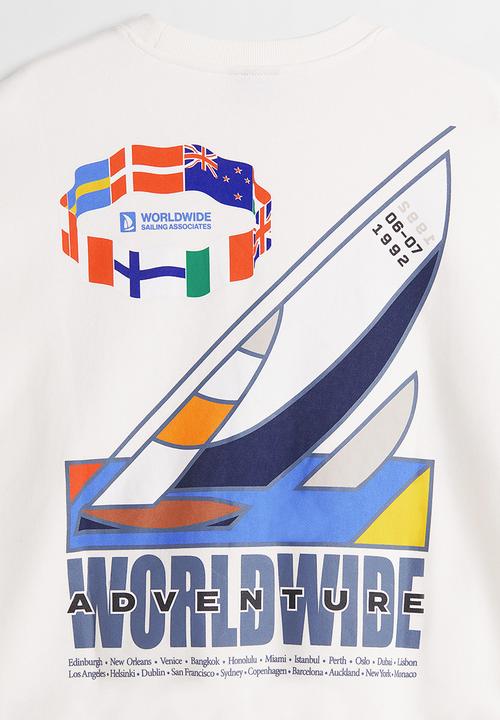 H&M - Relaxed fit sweatshirt - cream/yacht race