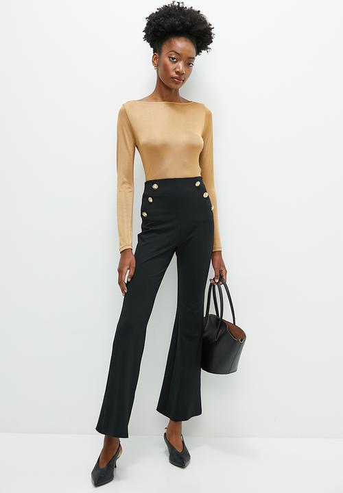 edit - Formal flare leg - black