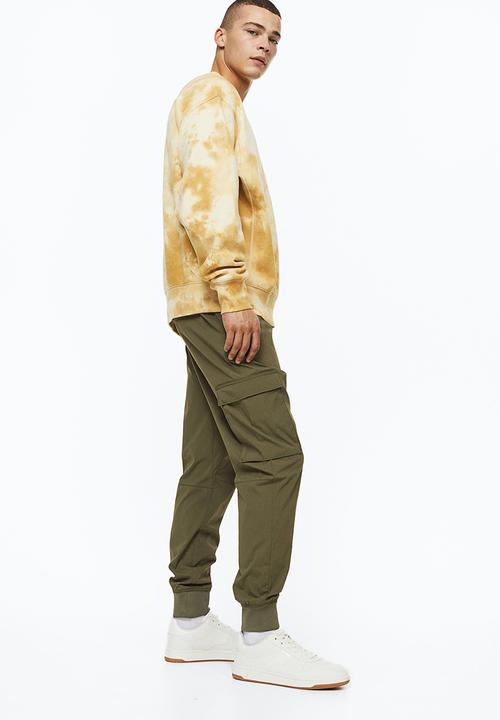 H&M - Nylon cargo joggers - khaki green