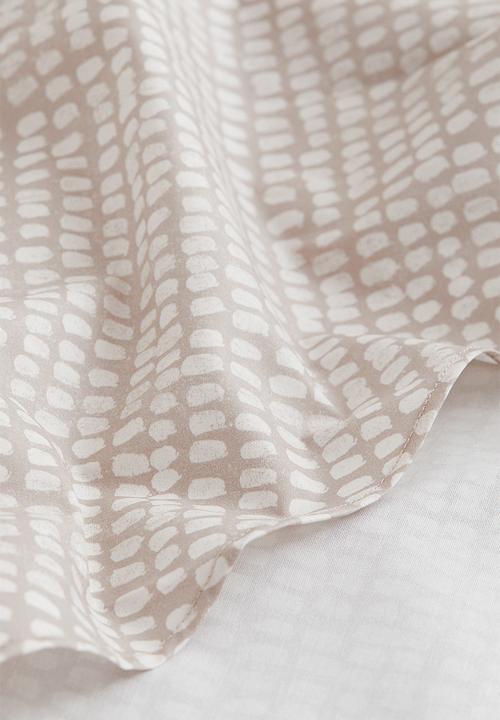 H&M - Wipeable cotton tablecloth - grey/multi