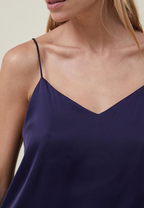 Cotton On - Body satin cami sleep set - navy vision