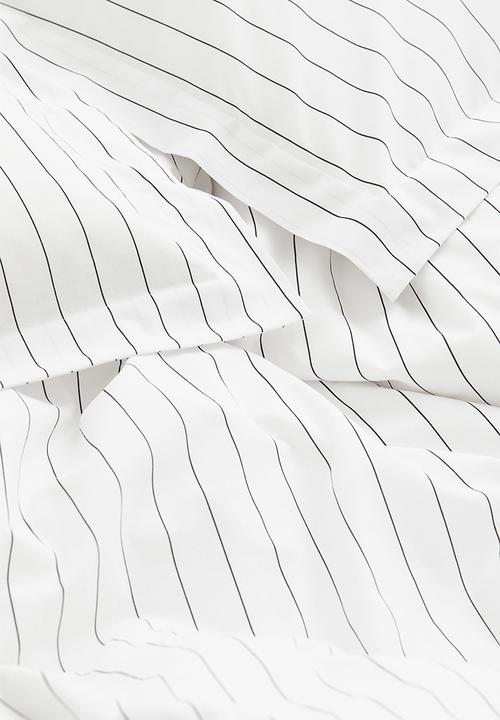 H&M - Cotton double/king duvet cover set - white