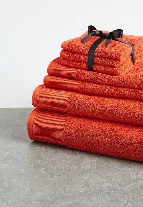 H&M - 3-pack cotton terry flannels - orange