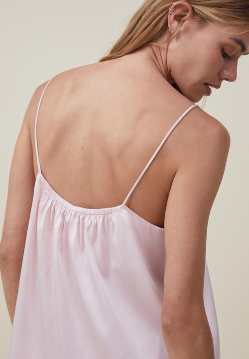 Cotton On - Body satin cami sleep set - primrose pink