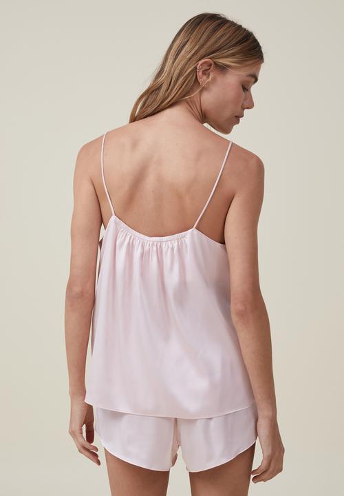 Cotton On - Body satin cami sleep set - primrose pink