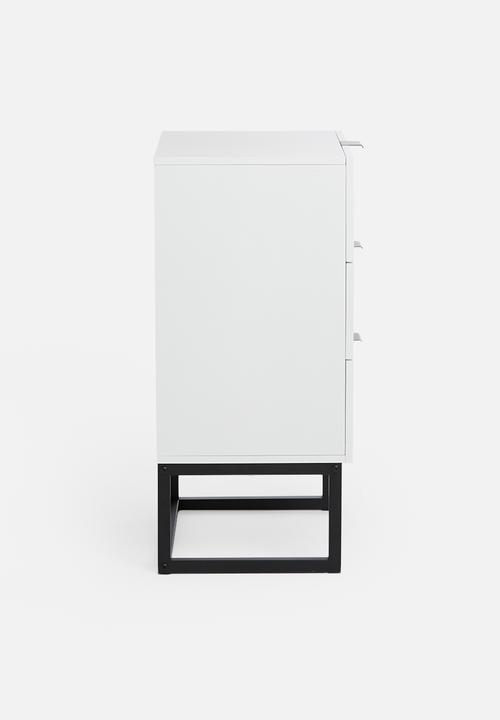 Sixth Floor - Stockholm 3 drawer storage - white