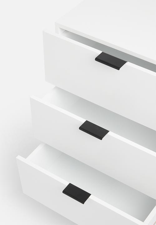 Sixth Floor - Stockholm 3 drawer storage - white