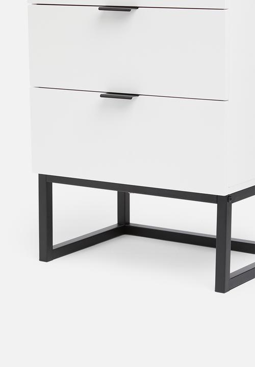 Sixth Floor - Stockholm 3 drawer storage - white