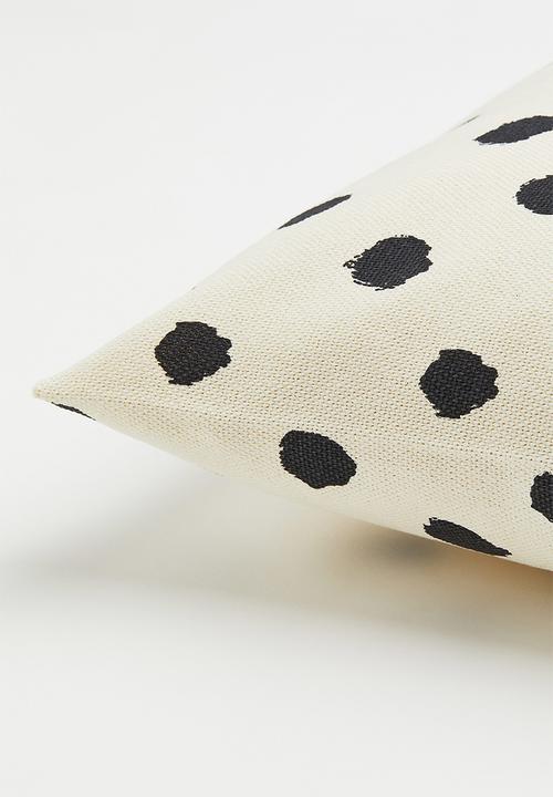 H&M - Patterned cotton cushion cover - multi/white