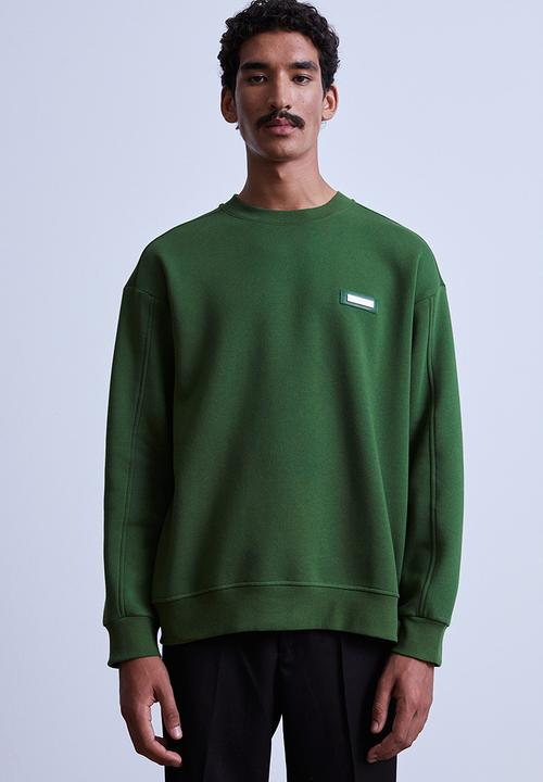 H&M - Relaxed fit appliquéd sweatshirt - green/aeuphorie