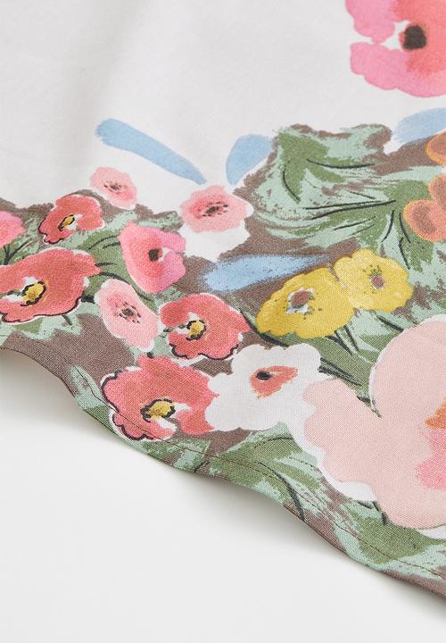 H&M - Floral cotton table runner - multi/pink/white