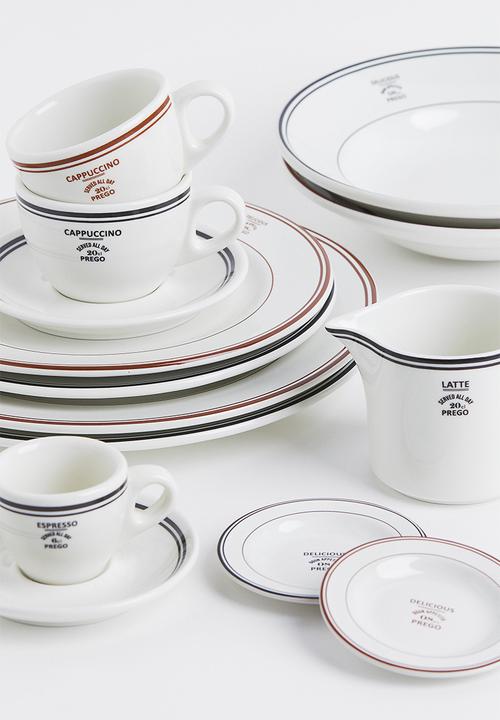 H&M - Stoneware mini plate - multi/white