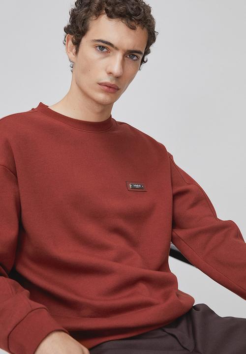 H&M - Relaxed fit appliquéd sweatshirt - red/aeuphorie